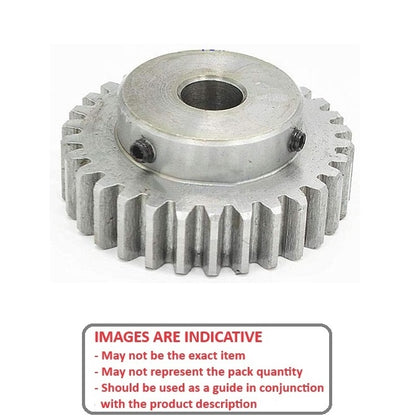 1189553 | G035B-100-D72-048-048-AL-G (Each) --- Spur Gears - 100 tooth - 35.28x4.762 mm Hubbed - Aluminium Alloy 2024 Gear
