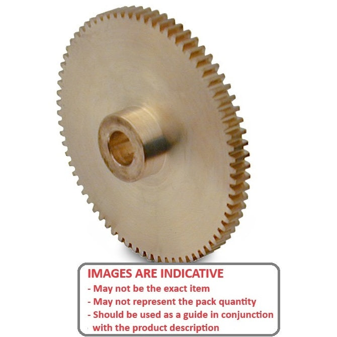 1166243 | G057B-054-V24-064-079-B-P (Each) --- Spur Gears - 54 tooth - 57.15x7.938 mm Hubbed - Brass Gear