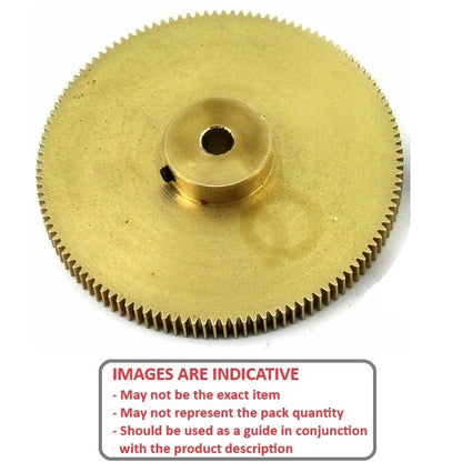 1161279 | G038B-048-V32-048-064-B-P (Each) --- Spur Gears - 48 tooth - 38.1x6.35 mm Hubbed - Brass Gear