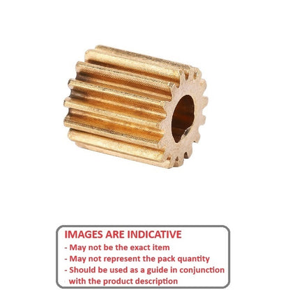 1064212 | G005P-006-V32-048-016-B (Each) --- Spur Gears - 6 tooth - 4.78x1.588 mm Hubless - Brass Gear