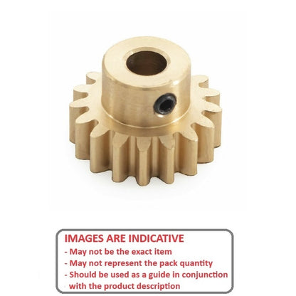1131185 | G018B-024-M075-030-060-B-G (Each) --- Spur Gears - 24 tooth - 18x6 mm Hubbed - Brass Gear