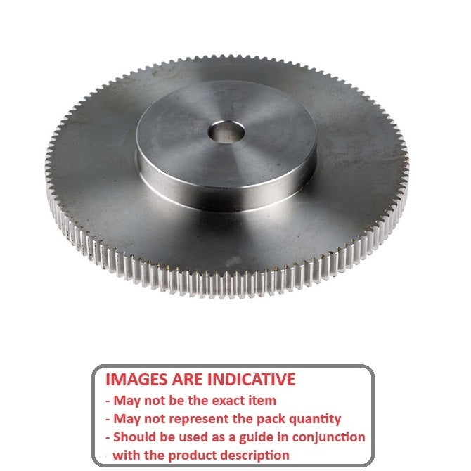 1177673 | G057B-072-D32-032-064-S3 (Each) --- Spur Gears - 72 tooth - 57.15x6.35 mm Hubbed - Stainless Steel 303/304 Similar to A2, 18-8 HRB80 Gear