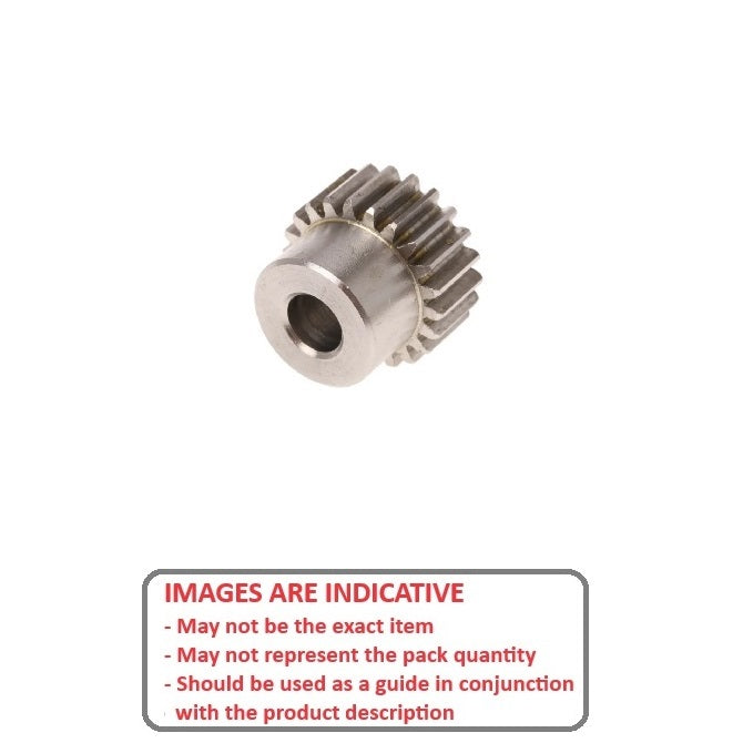 1131220 | G019B-024-D32-032-064-S3 (Each) --- Spur Gears - 24 tooth - 19.05x6.35 mm Hubbed - Stainless Steel 303/304 Similar to A2, 18-8 HRB80 Gear