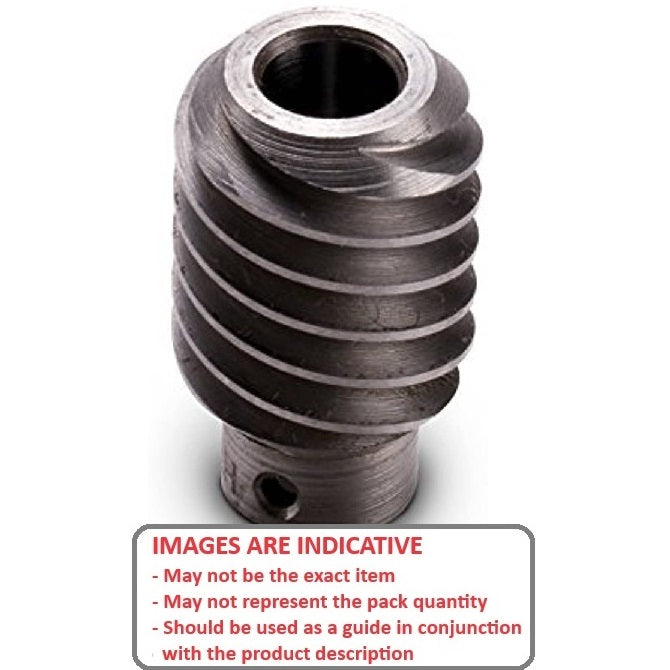 1036409 | WM1RP-150-080-300-CS (Each) --- Worm Gears - Pitch Module 1.5 - Worm - 1 Start tooth - 3 Deg 26 Min Module 1.5 - Carbon Steel