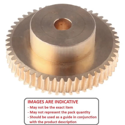 1034852 | WG1R-100-030-080-COP (Each) --- Worm Gears - Pitch Module 1.0 - 30 tooth - 3 Deg 35 Min Module 1.0 - Copper Alloy - CAC502 Gear