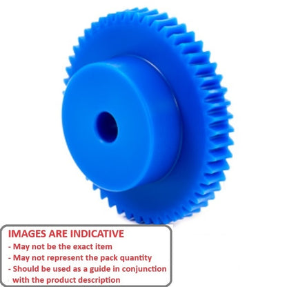 1034926 | WG1R-100-060-100-ACE (Each) --- Worm Gears - Pitch Module 1.0 - 60 tooth - 3 Deg 35 Min Module 1.0 - Polyacetal White Gear
