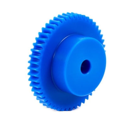 1034898 | WG1R-100-050-080-ACE (Each) --- Worm Gears - Pitch Module 1.0 - 50 tooth - 3 Deg 35 Min Module 1.0 - Polyacetal White Gear