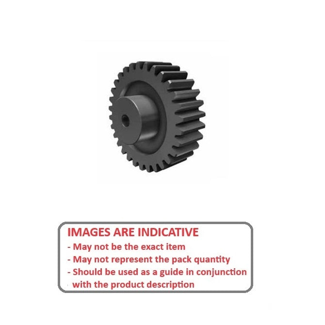 1233387 | WG1R24-030-06HP0475-NYB (Each) --- Worm Gears - Pitch 24DP - 30 tooth - 4 Deg 46 Min with 14.5 Deg Pressure Angle 24DP - Nylon - Mineral Filled Black