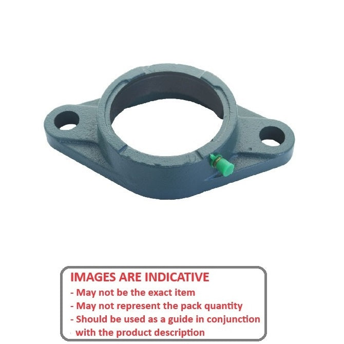 1181876 | FL206 (Each) --- Flanged Housings - 80x148x40.2 mm 2 Bolt - Cast Iron Housing