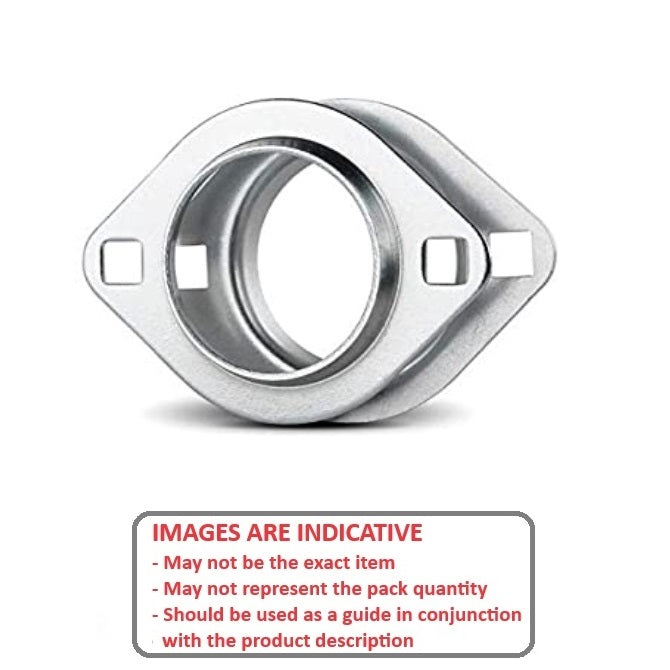 1187562 | PFL-5 (Each) --- Flanged Housings - 95x71x28.5 mm 2 Bolt - Steel Housing