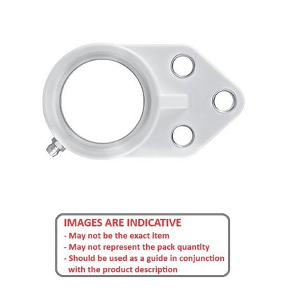1193253 | FB204PE (Each) --- Flanged 3 Bolt Bracket Plastic Housings - 110x42x32 mm - Polyethylene Housing