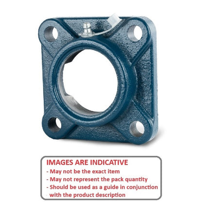 1192697 | F206 (Each) --- Flanged Square Cast Iron Housings - 108x40.2x14 mm - Cast Iron Housing