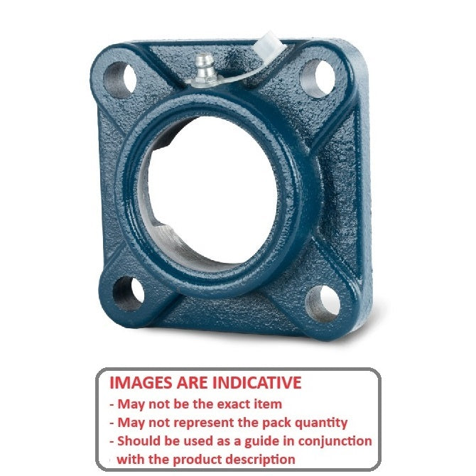 1187475 | F205 (Each) --- Flanged Square Cast Iron Housings - 95x35.7x14 mm - Cast Iron Housing
