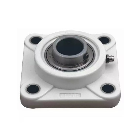 Flanged 4 Bolt Housing Assembly - 34.925x15.875x118.262 mm - Thermoplastic and Chrome Steel
