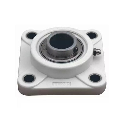 Flanged 4 Bolt Housing Assembly - 31.75x15.875x15.9 mm - Thermoplastic and Chrome Steel