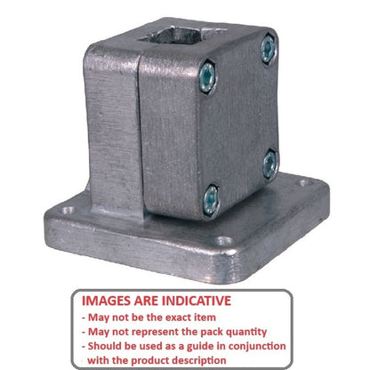 1135207 | LCSQCL-0254-F (Each) --- Housing Clamps Square Linear - 25.4 mm Flanged Base 24.99 mm