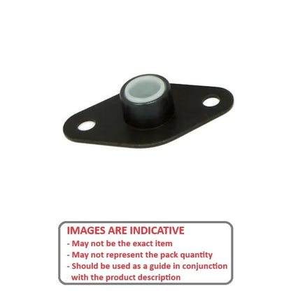 1056977 | BFM-187-AF (Each) --- Flanged 2 Bolt Housing and Bearing Assembly - 4.762x45.72x10.41 mm Self Aligning - Delrin ™ AF