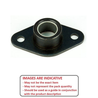1077476 | BFM-312-P (Each) --- Flanged 2 Bolt Housing and Bearing Assembly - 7.938x53.34x16.67 mm Aligning - PTFE Impregnated Bronze