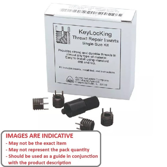 1111346 | KLI-1588-KIT (Each) --- Size Kits Thread Repair - 5/8-11 UNC - 15.88mm - 7/8-14 UNC 22.1 mm Keylocking - Steel Insert