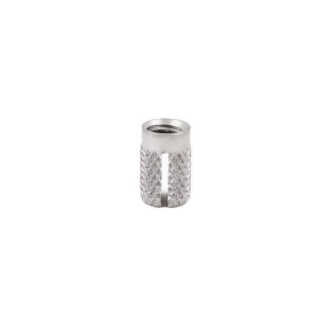Expansion Inserts - 6-32 UNC - 3.5mm - 4.75x6.35 mm Press In - Stainless Steel 303/304 Similar to A2, 18-8 HRB80 Insert