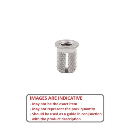 1070414 | IN-EP-064C-127-FS3 (Each) --- Expansion Inserts - 1/4-20 UNC - 6.35mm - 7.938x12.7 mm Press In - Stainless Steel 303/304 Similar to A2, 18-8 HRB80 Insert