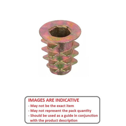 1070898 | IN-TP-064C-20-WHF (PK-10) --- Self Tapping Inserts - 1/4-20 UNC - 6.35mm - 9x19.99 mm For Wood