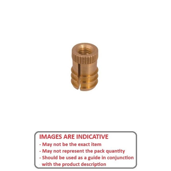 1058357 | IN-PF-048F-143-W (PK-2) --- Tapered Fit Finserts For Wood and Plastics Inserts - 10-32 UNF - 4.76mm - 8.74x14.3 mm