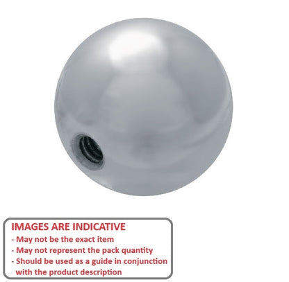 1059693 | KF048F-020-TPAL (Each) --- Ball Knobs - 10-32 UNF - 4.76mm - 19.84 - - Female Threaded - Aluminium Knob