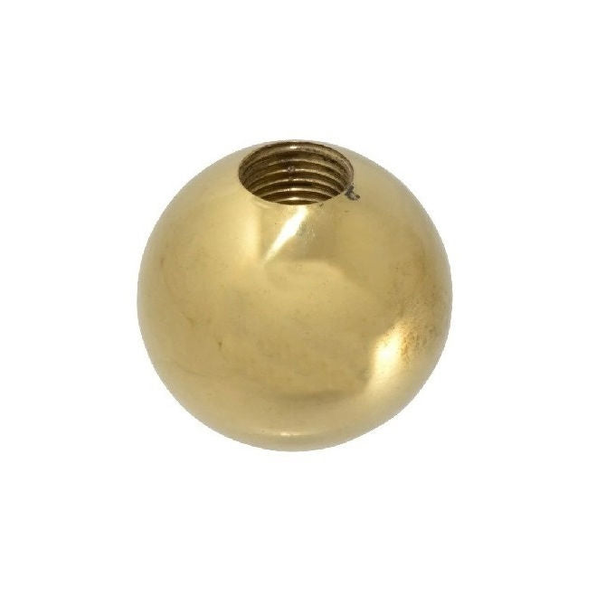 1086396 | KF095C-025-TPBR-P (Each) --- Ball Knobs - 3/8-16 UNC - 9.53mm - 25.4 - - Female Threaded - Polished Brass Knob