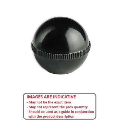 1102804 | KF127C-035-TPLK (Each) --- Ball Knobs - 1/2-13 UNC - 12.7mm - 35.05x19.1 mm Female Threaded - Plastic Knob