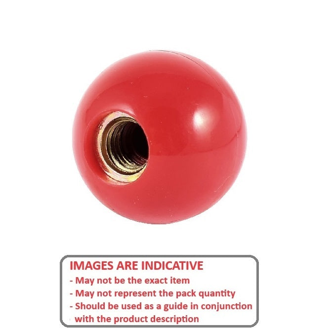 1104744 | KF127F-035-TPH-IN-BR-R (Each) --- Ball Knobs - 1/2-20 UNF - 12.7mm - 34.93 - - Female Threaded - Phenolic Knob