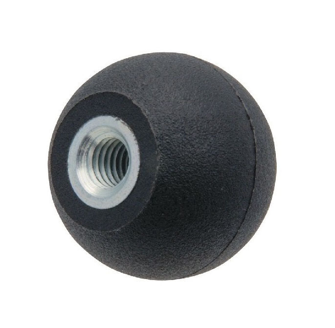 1081711 | KF080M-032-TTPL-ST (Each) --- Ball Knobs - M8 - 8x1.25mm - 32x12 mm Female Threaded - Thermoplastic Knob