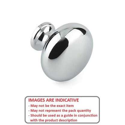 1055634 | KF042C-038-CAB-CH16 (PK-32) --- Cabinet Hardware Knobs - 8-32 UNC - 4.17mm - 38.1x25.4 mm - Zinc Diecast Knob