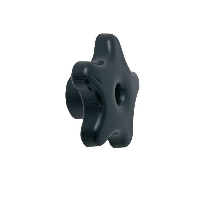 1077492 | KF079C-057-5L-PB (Each) --- Lobe Knobs - 5/16-18 UNC - 7.94mm - 57.15x18.3 mm Five Lobe - Zinc Plated Steel Hex Nut Knob