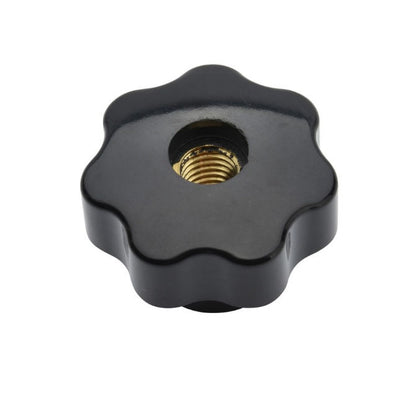 1233589 | KF100M-040-7L-P (Each) --- Lobe Knobs - M10 - 10x1.5mm - 40x25 mm Seven Lobe - Brass Knob