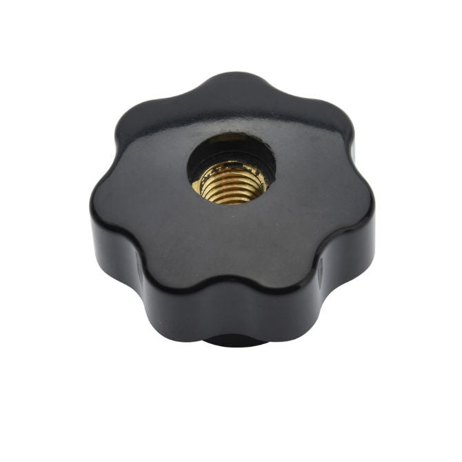 1233721 | KF120M-050-7L-P (Each) --- Lobe Knobs - M12 - 12x1.75mm - 50x25 mm Seven Lobe - Brass Knob