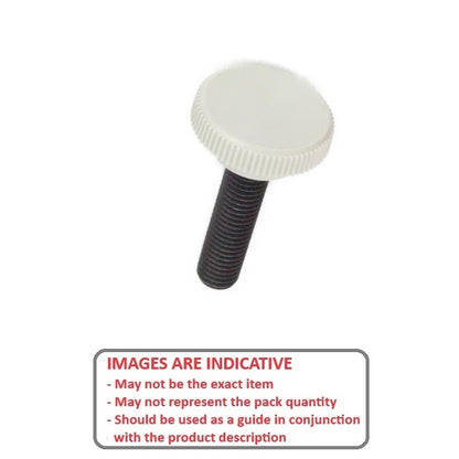 1072076 | KM064C-019-3810-KNU-G (PK-6) --- Thumb Knobs - 1/4-20 UNC - 6.35mm - 19.05x38.1 mm Male With Cap Screw - Plastic Knob