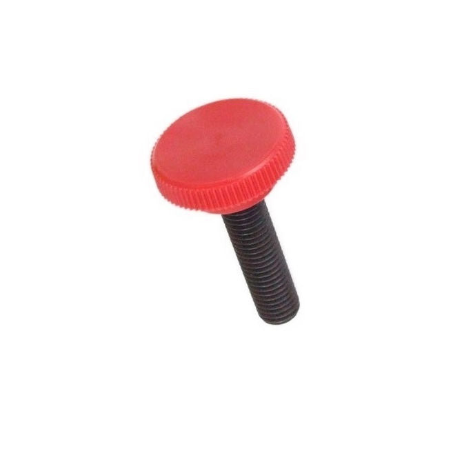 1050177 | KM035C-010-1270-KNU-R (Each) --- Thumb Knobs - 6-32 UNC - 3.5mm - 9.53x12.7 mm Male With Cap Screw - Plastic with Insert Knob