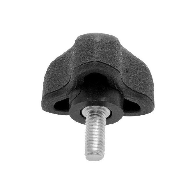 1058748 | KM048F-030-3LL-SFT (PK-100) --- Lobe Knobs - 10-32 UNF - 4.76mm - 29.97x25.4 mm Three Lobe - Zinc Plated Steel Knob
