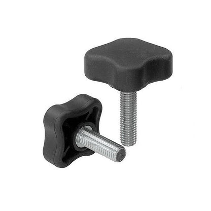 Lobe Knobs - 1/4-20 UNC -6.35mm- 24.89x13 mm - Plated Steel