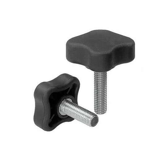 Lobe Knobs - 3/8-16 UNC -9.53mm- 80.01x24.9 mm - Plated Steel