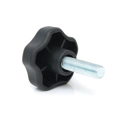 1073135 | KM064C-057-5L-SFT13-ST (PK-100) --- Lobe Knobs - 1/4-20 UNC - 6.35mm - 57.15x12.7 mm Five Lobe - Plated Steel and Plastic Knob
