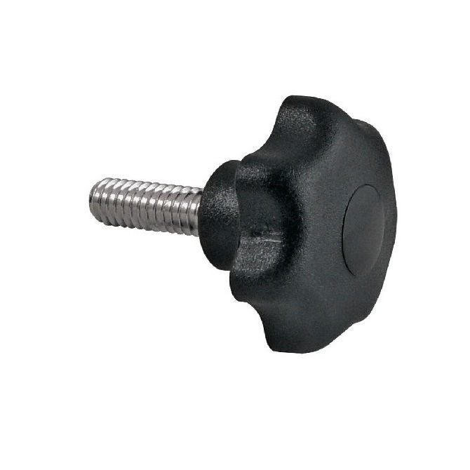 1072234 | KM064C-025-7L20-ST (PK-5) --- Lobe Knobs - 1/4-20 UNC - 6.35mm - 25x20 mm Seven Lobe - Plated Steel Knob