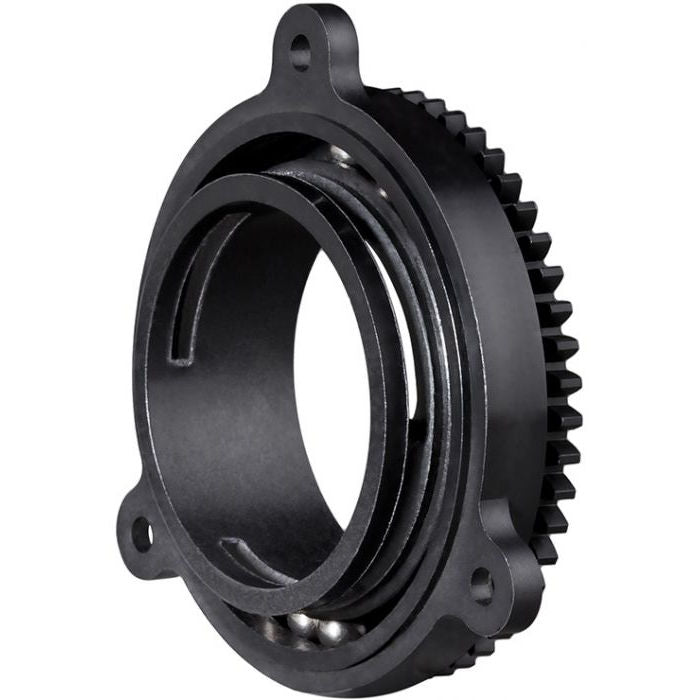 1231236 | KMS-1428 (Each) --- Special Applications Bearings - Application Special Effects Lighting System Bearing With Integral External Gear - 0.394in. X 2.083in. X 0.75in. - Acetal Bearing