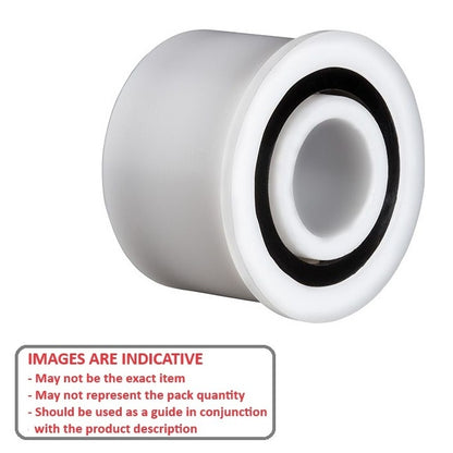 1225983 | KMS-1508NG --- Disk Cleaning Applications Bearings - Application Oliver Xyratex Disk Cleaning Machine Bearing 12.7x 28.575x20.4mm - Integrated Flange - Acetal