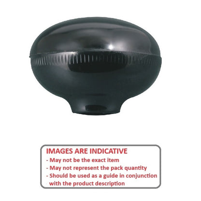 1086787 | KF095C-041-MOPH (Each) --- Mushroom Knobs - 3/8-16 UNC - 9.53mm - 41.28 x 55.96 46.4 mm Oval - Phenolic Knob