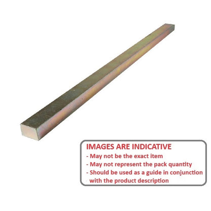 1079785 | 2R-0080-0100-0300-KZO (Each) --- Rectangular Keysteel Lengths - 8x10x300 mm - Carbon Steel 1045 Zinc Plated