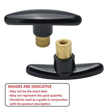 1234085 | KF100M-090-W (Each) --- Wing Knobs - M10 - 10x1.5mm - 90x25 mm Female