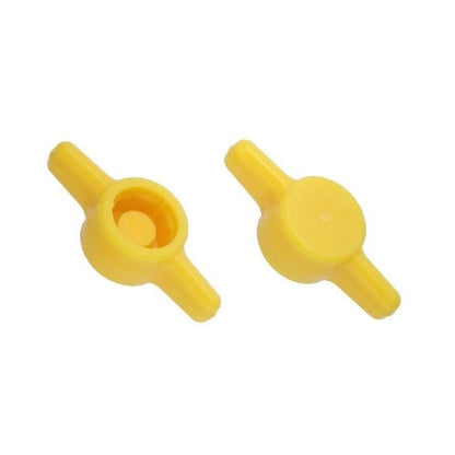 1072537 | KM064-032-TEE-Y (PK-10) --- Thumb Knobs - 1/4 - 6.35mm - - Use Own Screw 31.75x7.9 mm For Cap Screws - Plastic Knob