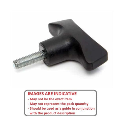 1082862 | KM080M-070-W (Each) --- Wing Knobs - M8 - 8x1.25mm - 70x30 mm Male - Plastic Knob